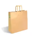 Medium Flat Handle Kraft Paper Bags 320x140x340mm 