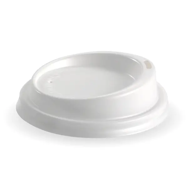 8oz (80mm) Small White PS BioCup Lid