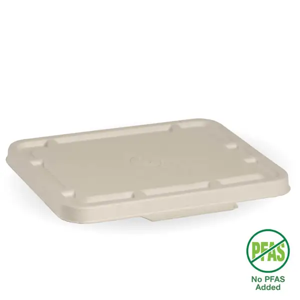 2 & 3-Compartment Natural Plant Fibre BioCane Takeaway Lid