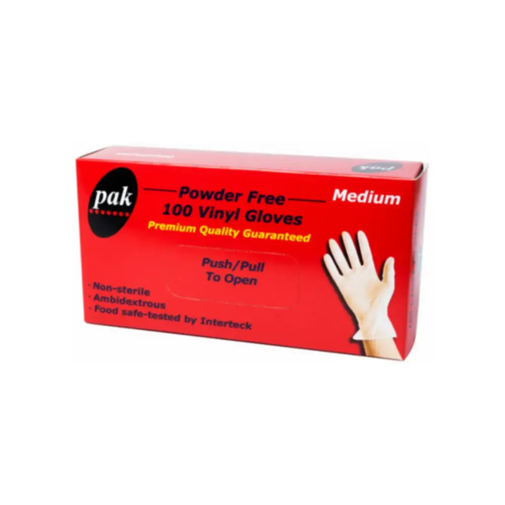 Medium Clear Vinyl Gloves - Powder-Free