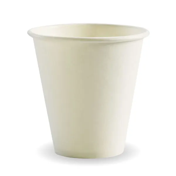 8oz (90mm) White Single Wall BioCup