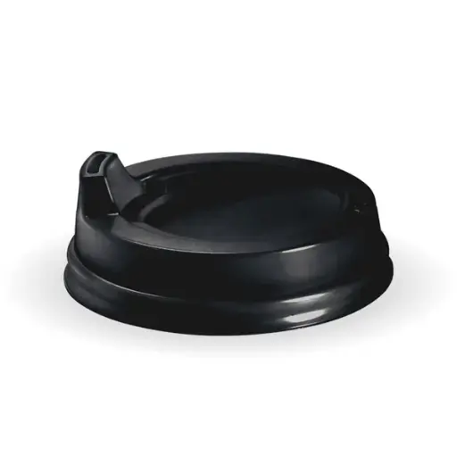 [BCL-8B-SIPPER] 6/8oz (80mm) Small Black PS Sipper BioCup Lid