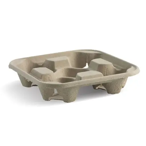 [B-CC-832] 4-Cup Pulp BioCup Tray