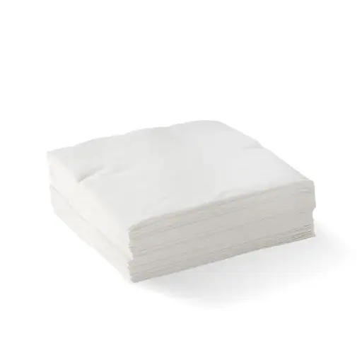 [L-B/CNCE-W] 2-Ply White Corner Embossed Cocktail BioNapkin