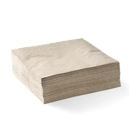 [L-DNCE1/4-N] 2-Ply 1/4 Fold Natural Corner Embossed Dinner BioNapkin