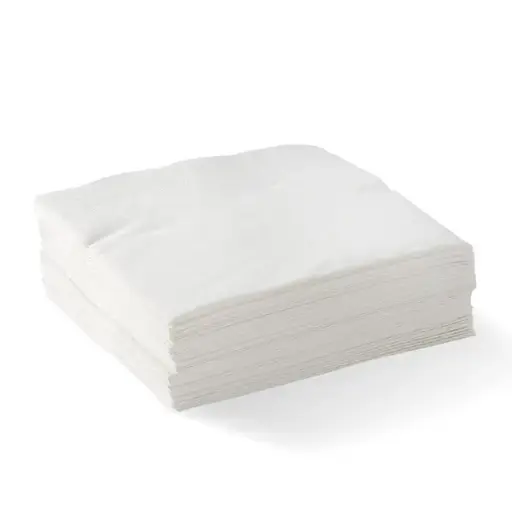 [L-DNCE1/4-W] 2-Ply 1/4 Fold White Corner Embossed Dinner BioNapkin
