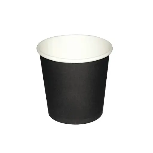 [SW4B] 4oz Black Single Wall Coffee Cup