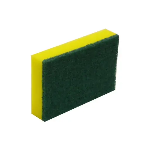 [Sponge] Yellow Green Sponge Scourer (10 Per Packet)
