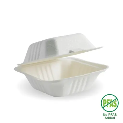 [CLAM663] 6X6X3 CLAMSHELL WHITE