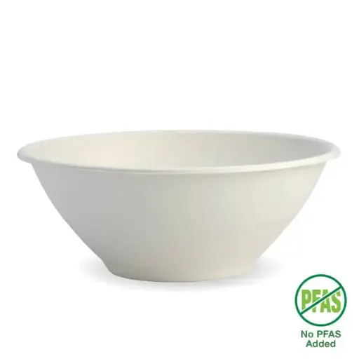 [B-BL-40-PF] 40oz White Plant Fibre BioBowl