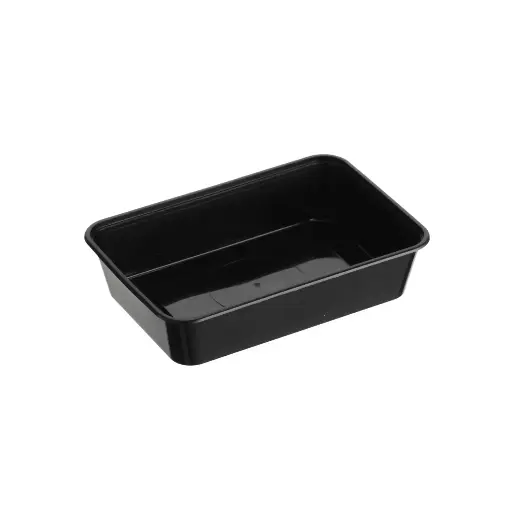 [G500-BLACK] BLACK* 500ml Rect. Container