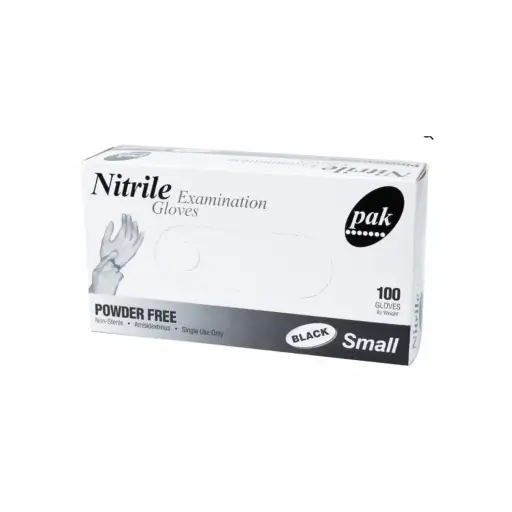 [GLOVNITBLS] Small BLACK Nitrile Gloves - Powder-Free