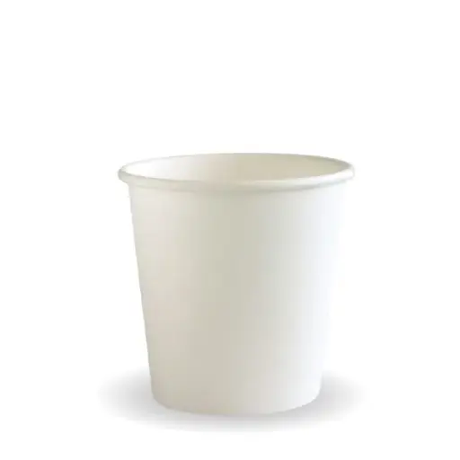[BC-4W] 4oz (63mm) White Single Wall BioCup
