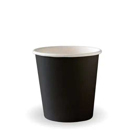 [BC-4B] 4oz (63mm) Black Single Wall BioCup