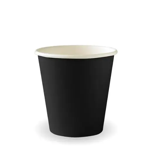 [BC-6B] 6oz (80mm) Black Single Wall BioCup