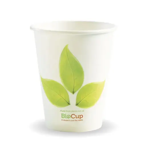 [BC-8] 8oz (80mm) Leaf Single Wall BioCup