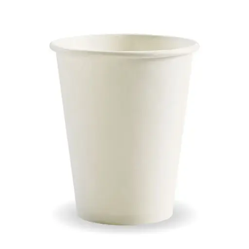 [BC-8W] 8oz (80mm) White Single Wall BioCup
