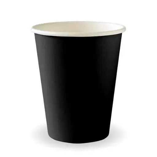 [BC-8B] 8oz (80mm) Black Single Wall BioCup