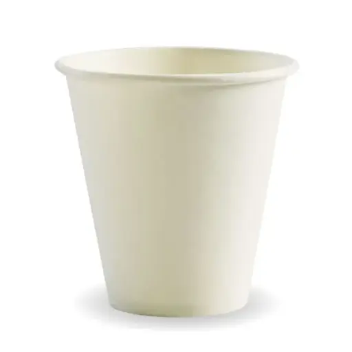 [BC-8W(90)] 8oz (90mm) White Single Wall BioCup