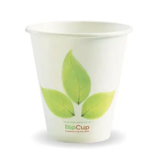 [BC-8(90)] 8oz (90mm) Leaf Single Wall BioCup
