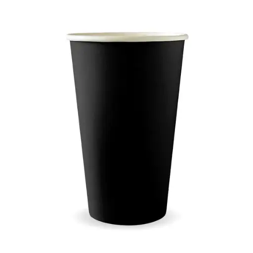 [BC-16B] 16oz (90mm) Black Single Wall BioCup
