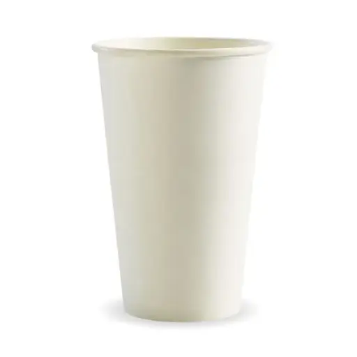 [BC-16W] 16oz (90mm) White Single Wall BioCup