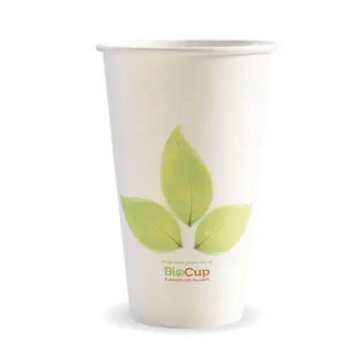 [BC-16] 16oz (90mm) Leaf Single Wall BioCup