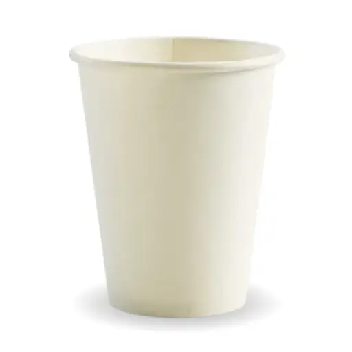 [BC-12W] 12oz (90mm) White Single Wall BioCup