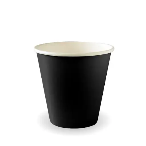 8oz (90mm) Black Single Wall BioCup